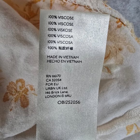 Free People Women Sz S Loretta Floral Ruffle Boho Cottagecore Tunic Top Festival - Picture 13 of 16